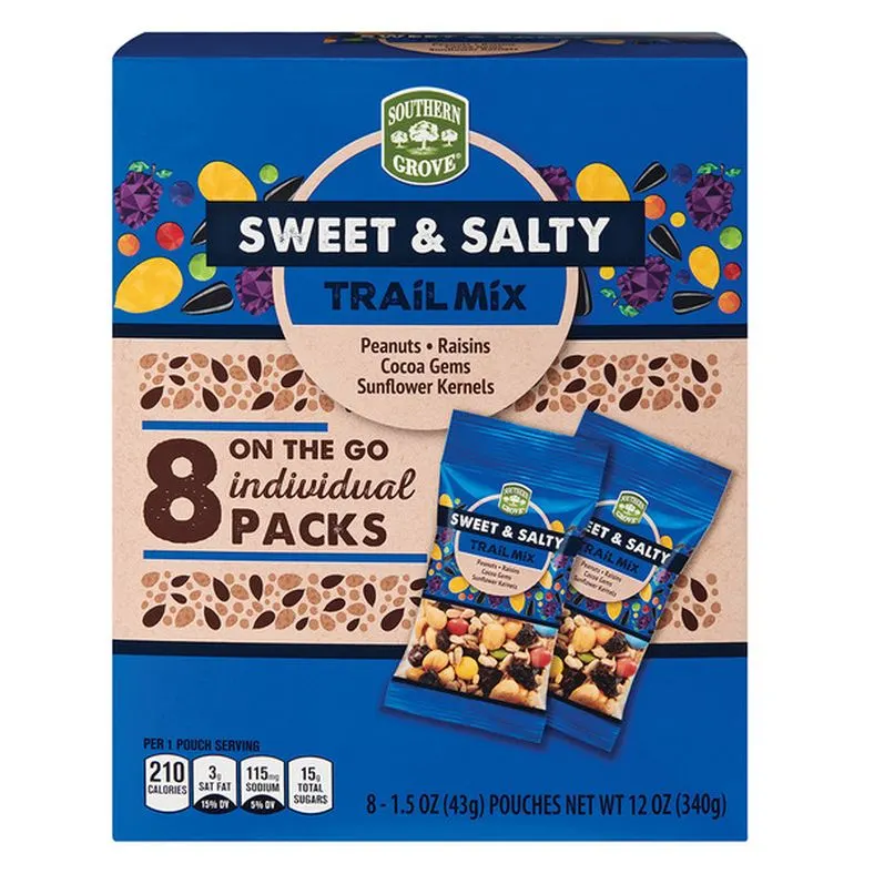 Southern Grove Sweet & Salty Trail Mix - 8 Packs