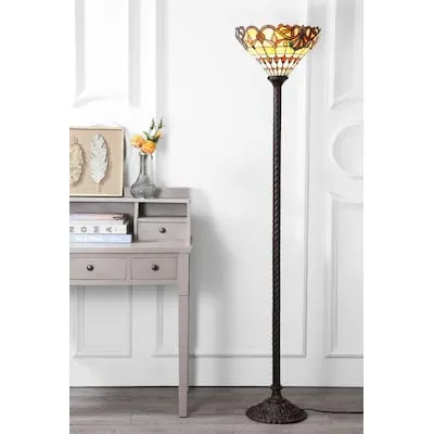 Ahmauri 62.5-in Blackened Bronze Standard Floor Lamp with Fabric Shade