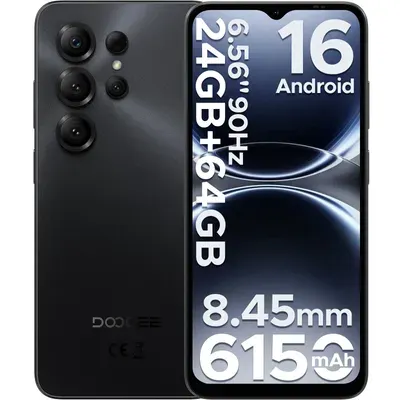DOOGEE Note56 X Smartphone Handy, Android 16, 6,56" 90Hz, 6150mAh Akku, 24GB RAM+64GB ROM, 4G, 8MP, Gesichtserkennung, OTG, ohne Vertrag