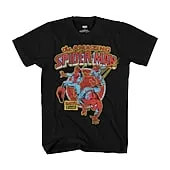 Mens Short Sleeve Spiderman Graphic T-Shirt