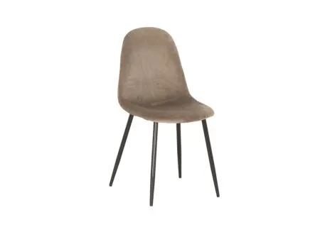 Stoel Charlton 44x53x87cm - fluweel - taupe