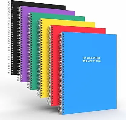 Custom Spiral Notebook Journals with Classic Colored…