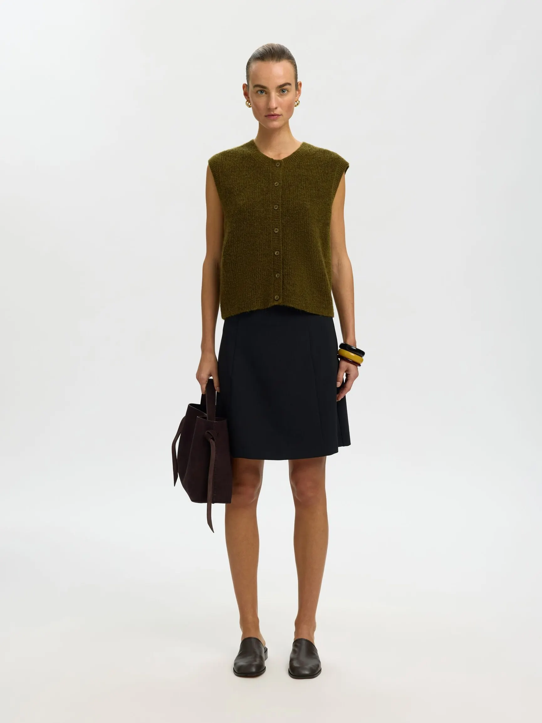 ULLBLANDING STRIKKET VEST
