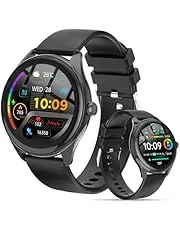 DIVOAZBVO Smart Watch for Men, 1.39" HD Touchscreen Smartwatch with 120 Sports Modes, Alexa Built-in, Heart Rate/Sleep Monitor, Bluetooth Call & Music Control Fitness Watch for iPhone/Android (Black)