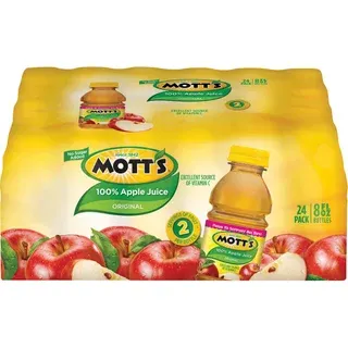 Mott's, 100% Apple Juice, 8 fl oz, 24-Count