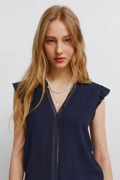 Camiseta volantes y lace