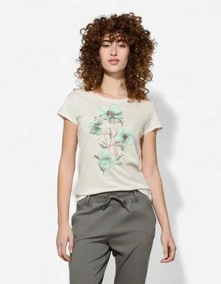 T-shirt - Stampa - Bianco sporco