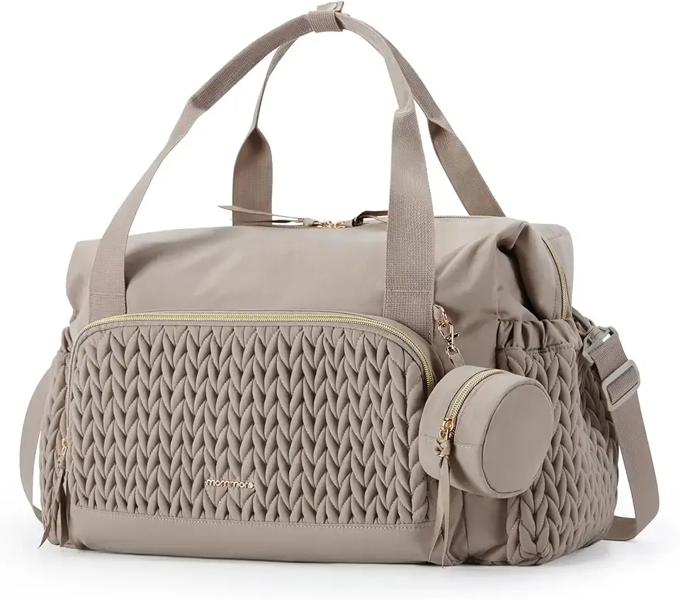 mommore Diaper Bag Tote, Large Capacity Travel Diaper bags, Hospital Bag for Labor Delivery, Baby Bag with Pacifier Case