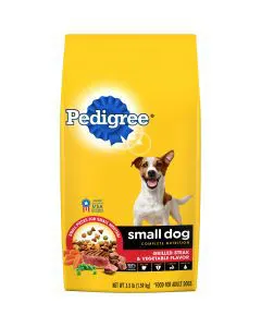 Pedigree Small Dog Complete Nutrition Dry Dog Food, Grilled Steak & Vegetable Flavor, 3.5 lb