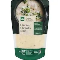 woolworths soup chicken chowder Pouch 500g