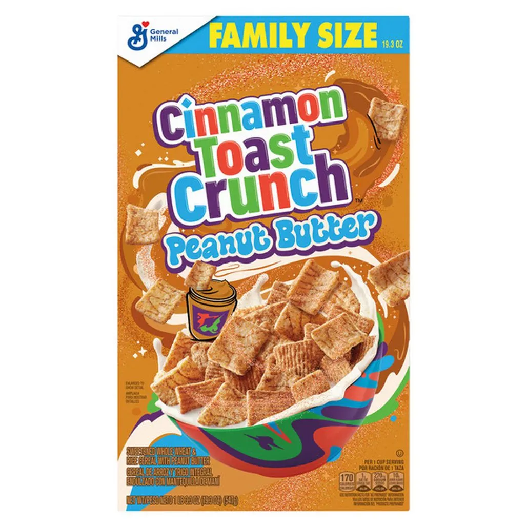 General Mills Family Size Peanut Butter Cinnamon Toast Crunch Cereal