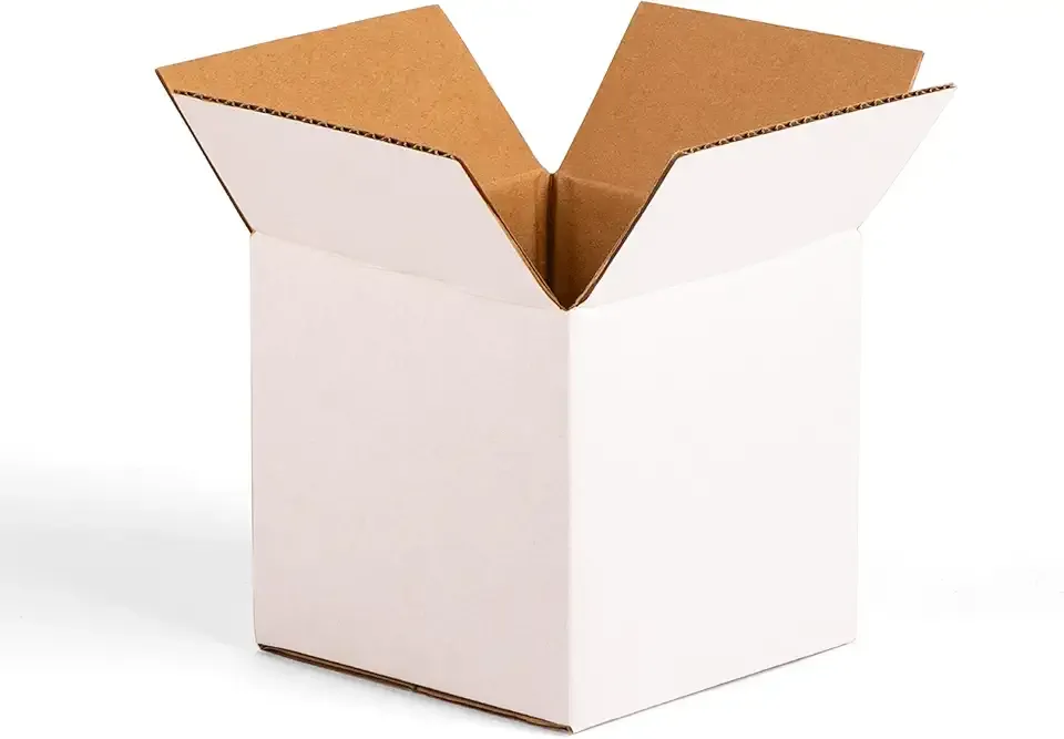 White 7x7x7 inches Shipping Boxes, Corrugated Cardboard 7x7 Box for Small Business Mailing, Packaging and Storing, 15 Pack