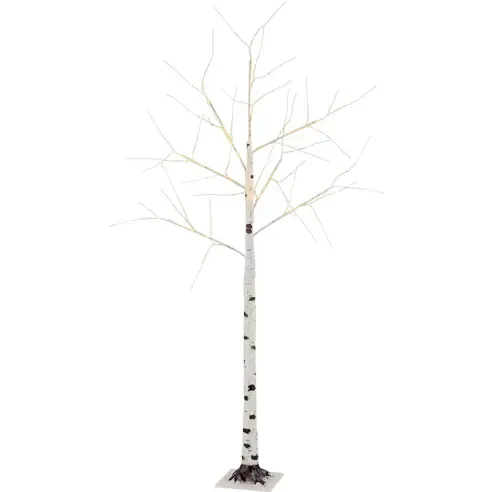 LED-Baum Außenleuchte - weiß-schwarz - 150 cm hoch