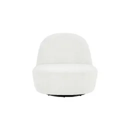 Brosa Chicago Swivel Chair (Boucle White)