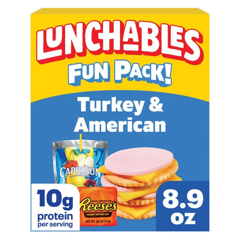 Oscar Mayer Turkey & American Cracker Stacker with Capri Sun Pacific Cooler & Reese's Peanut Butter Cup