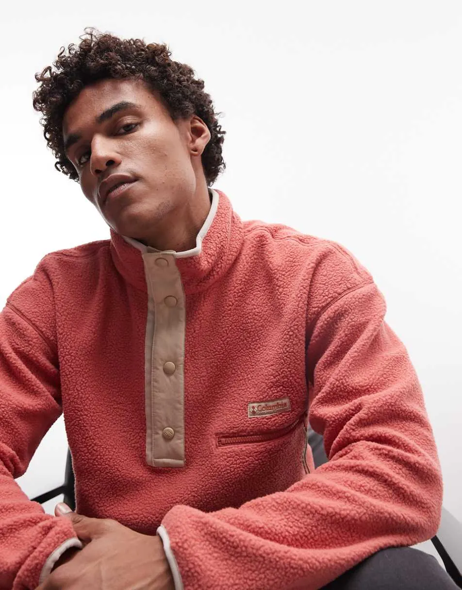 Columbia Helvetia II half snap fleece in red