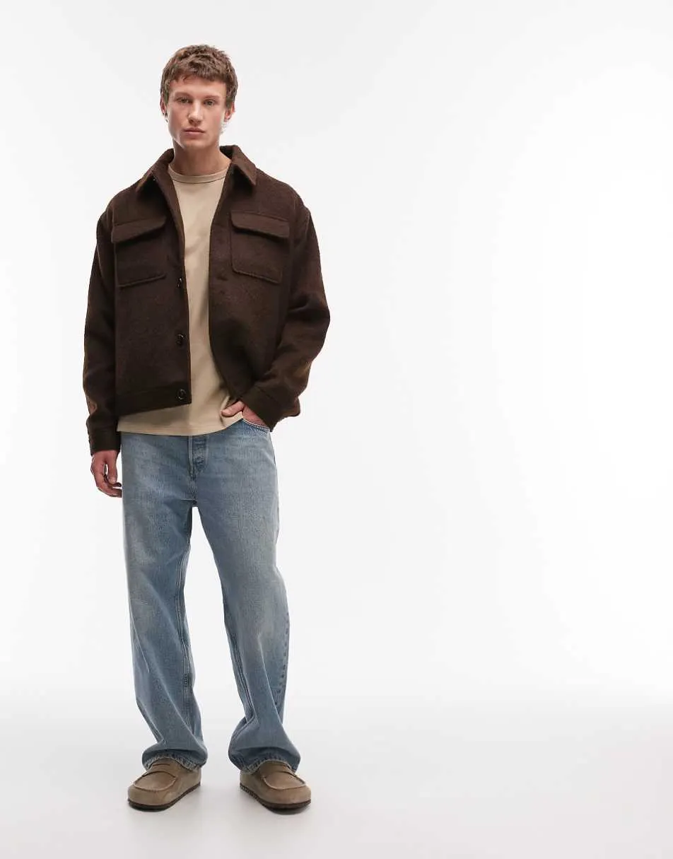 ASOS DESIGN heavyweight relaxed long sleeve t-shirt in beige brushed cotton