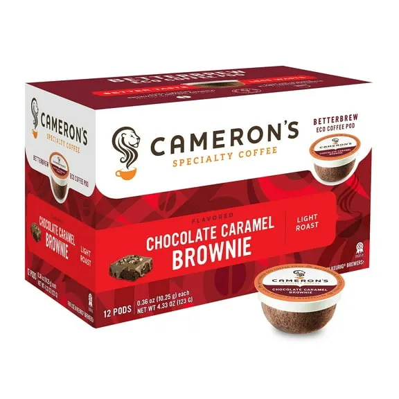 Cameron's Specialty Coffee Chocolate Caramel Brownie Flavored Single Serve Pods, 12 count $11.99 Was $13.72 $2.77/oz