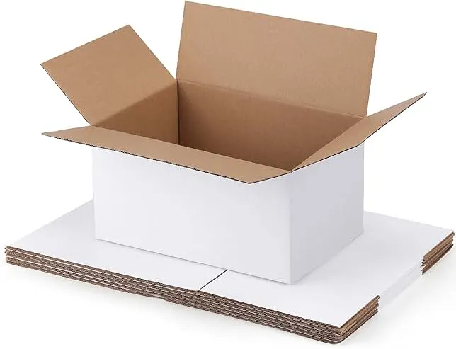 SPEPLA Shipping Boxes 9x6x4 Set of 6, White Corrugated Cardboard Box for Mailing Business Packaging