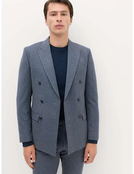 2 Piece Slim Fit Twill Double Breasted Suit