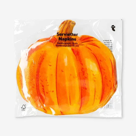 Pumpkin napkins - 16 pcs