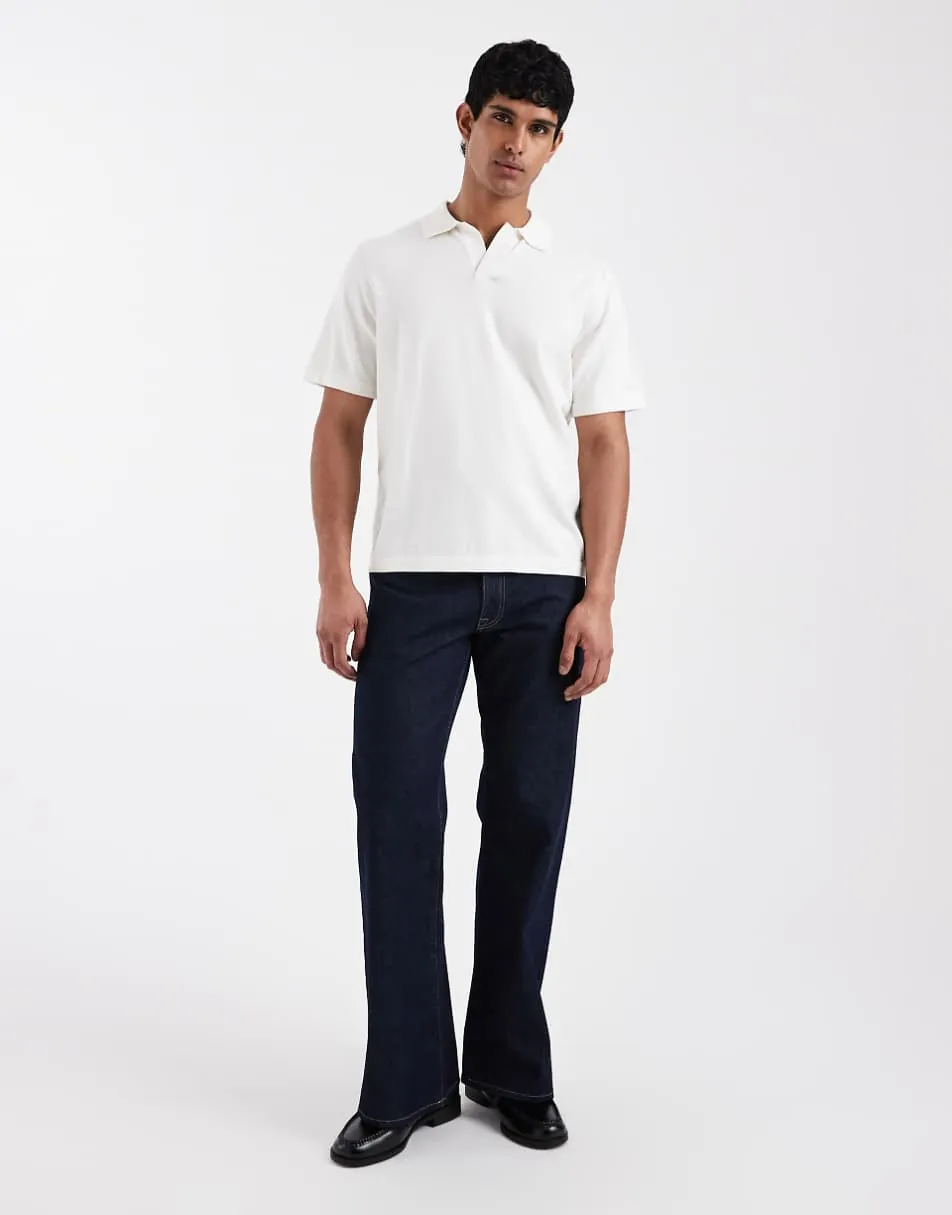 ASOS DESIGN wide flare jeans in raw wash