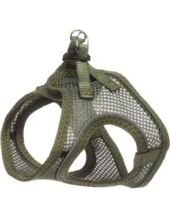 Flamingo Kattenharnas Step&Go Berta - Kattentuigje - Kaki A:29-33cm B:42-46cm X 3mm Medium