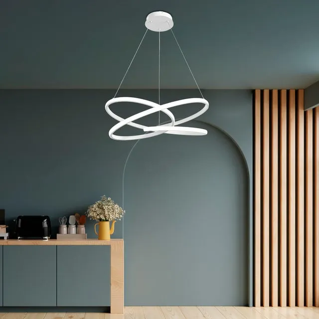 Lampadario LED moderno REIKA bianco ø60cm, luce con 2 temperature di colore 5400 lumen