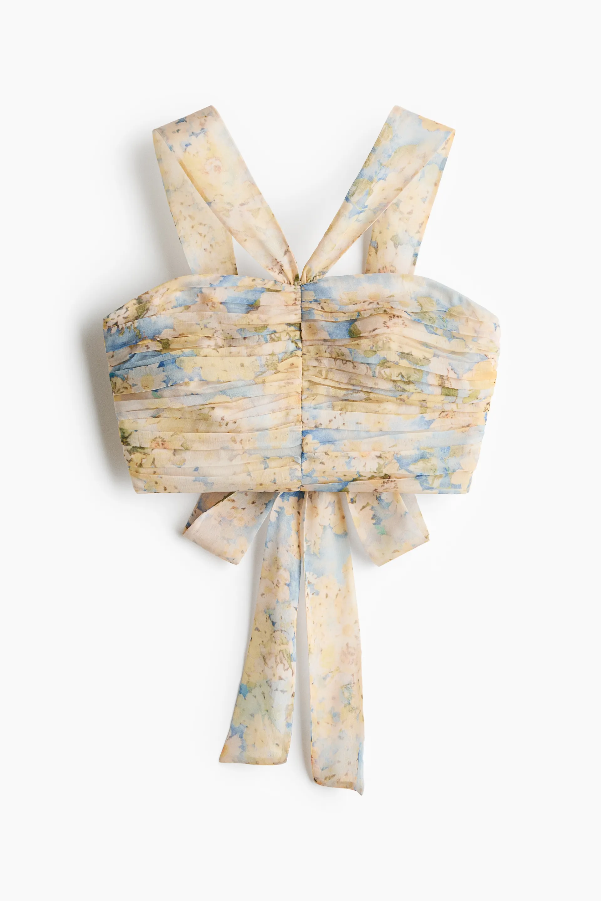 Cropped tie-back top