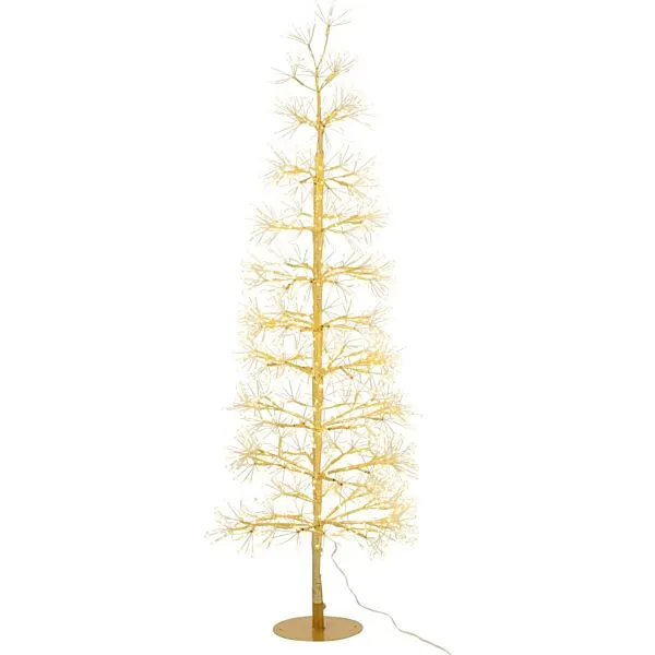 J-Line kunstkerstboom met LED-verlichting goud - 40 cm - 120 cm