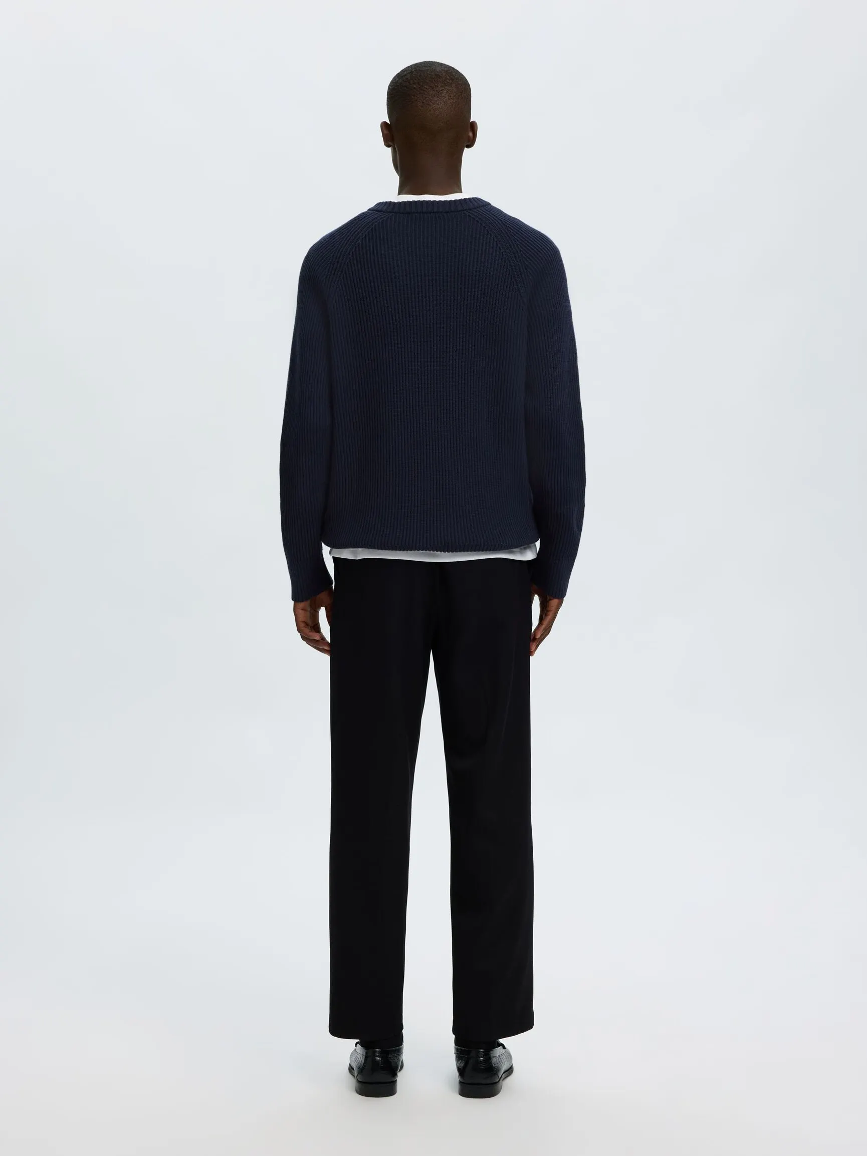 BOMULL STRIKKET PULLOVER