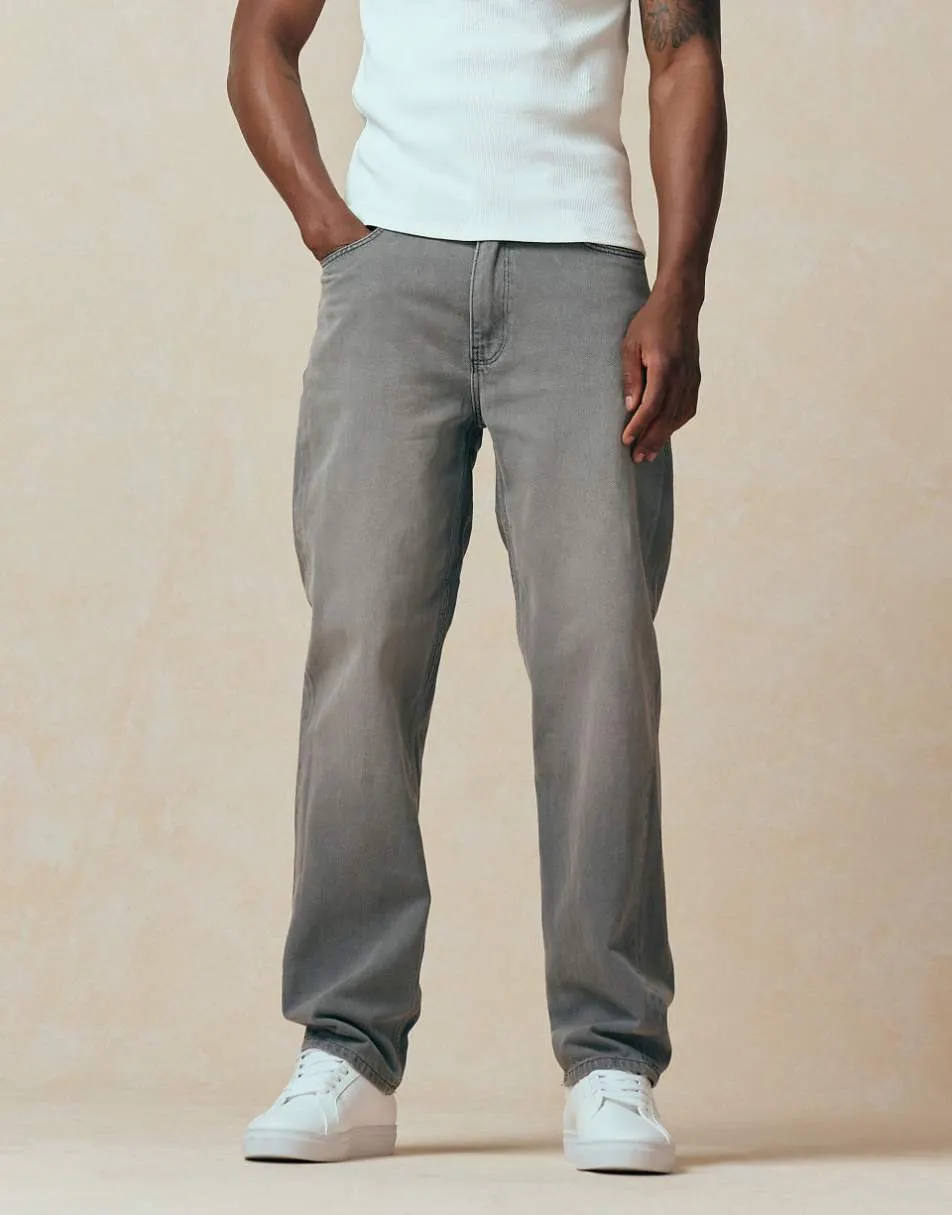 ASOS DESIGN straight fit jeans in grey