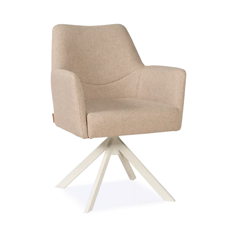 Armstoel (Poot B - Pepper White) Jacky - Barrel Zand