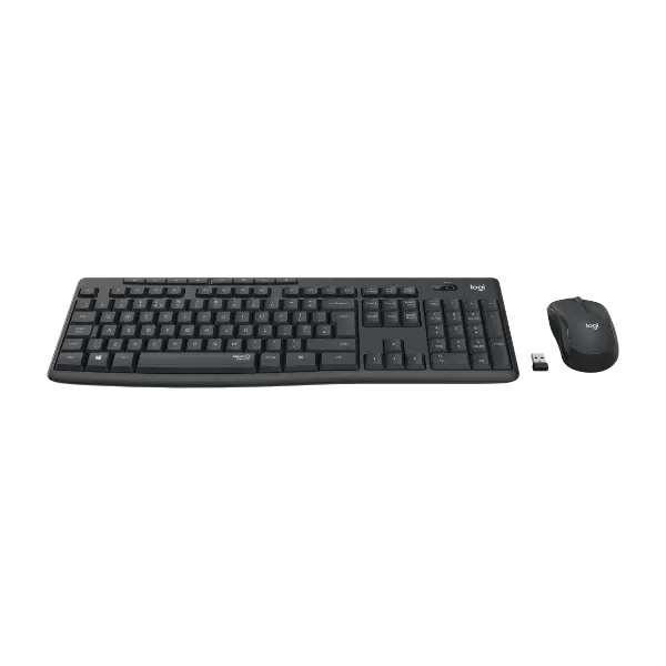 Logitech MK295 trådløst tastatur og mus, grafittgrå