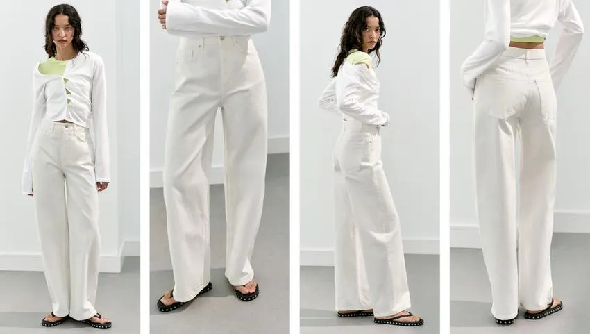 TRF EXTRA WIDE-LEG HIGH-WAIST JEANS