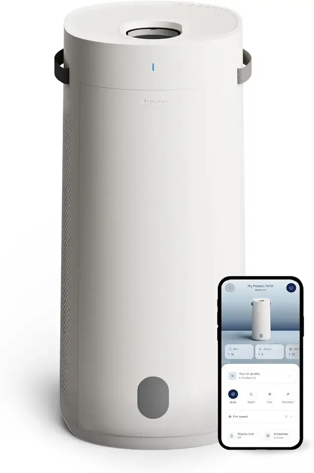 BLUEAIR 2-in-1 Purify + Humidify: Air Purifier and Humidifier with HEPASilent™ and 360° InvisibleMist™ Technology, Top Pour - covers 1,726 sqft in 60 minutes - Perfectly balanced air, one product