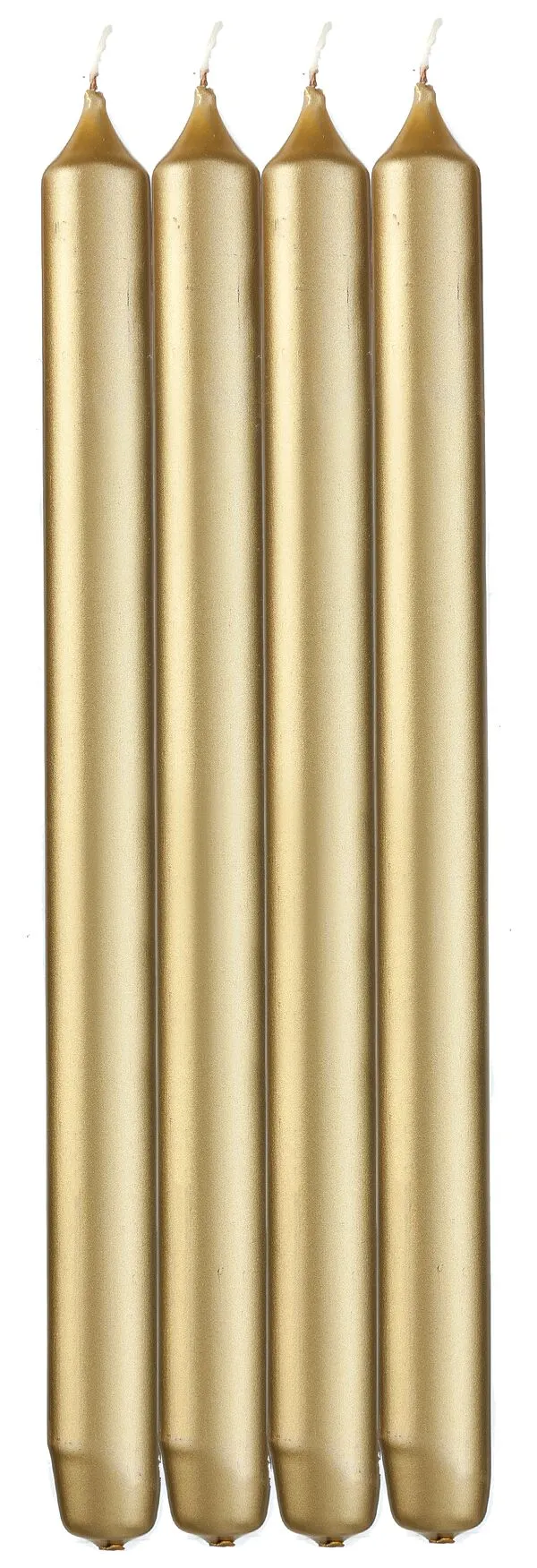 lange huishoudkaarsen Ø2.2x29 goud - 4 stuks