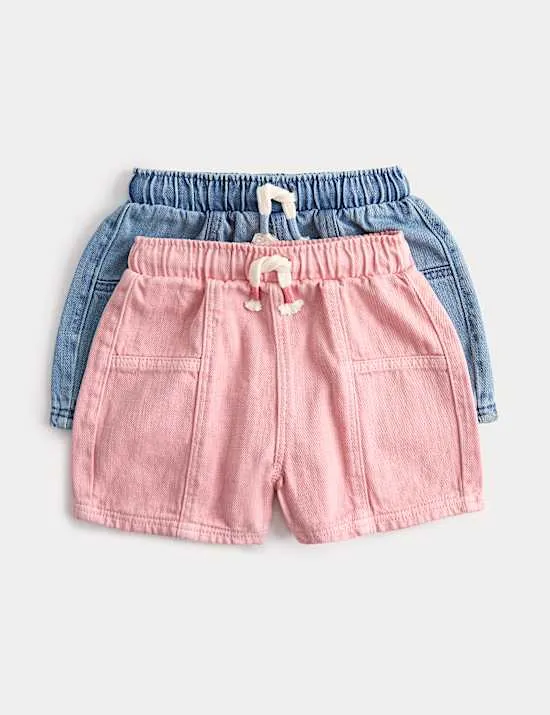 2er-Pack Denim-Shorts (0–5 Jahre)
