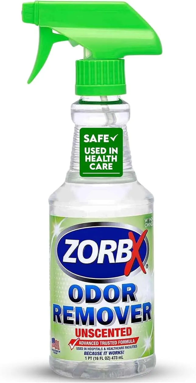 ZORBX Unscented Odor Remover Spray 16 Oz, Hospital-Grade Formula | Permanent Odor Remover for Pet & Human Urine, Smoke & Strong Odors,…