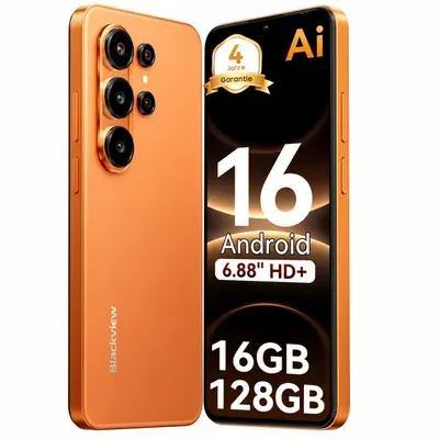 Blackview Wave 10C smartphone Ohne Vertrag, Android 16, 6.88", 120Hz, 1080p, Dual SIM, Face ID, 5000 mAh, Gemini AI, DokeOS 5.0, 1080p, 4G