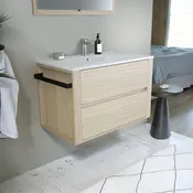 Ensemble meuble + vasque + miroir Led FRAME 80 cm