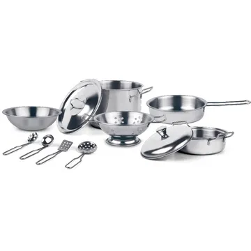 Set cucina in acciaio 12 pezzi