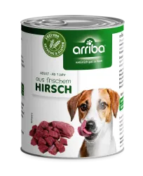 arriba mit Hirsch für Hunde 6 x 800 g