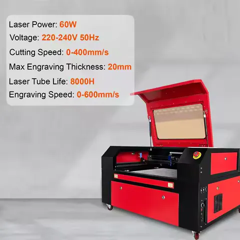 VEVOR Ruida 60W Laser Engraver 60W 70*50cm Engraving Area For Wood Acrylic Cutting