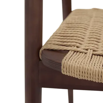 Armstoel TORVALD Ash Wood Walnut/Paper Rope