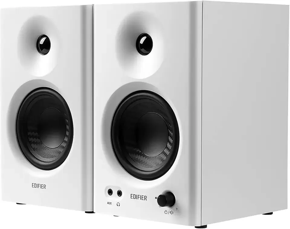 Edifier MR4 Studio Monitor Speakers, 42W 4" Powered Desktop Speakers, White