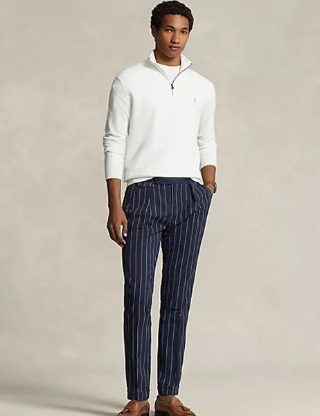 Mesh-Knit Cotton Quarter-Zip Jumper Deckwash White