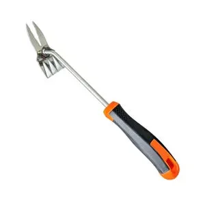 Pala da diserbo - rastrello a quattro punte - attrezzo per diserbo - gancio per diserbo - tagliaerba - accessori da giardinaggio - (37 cm)