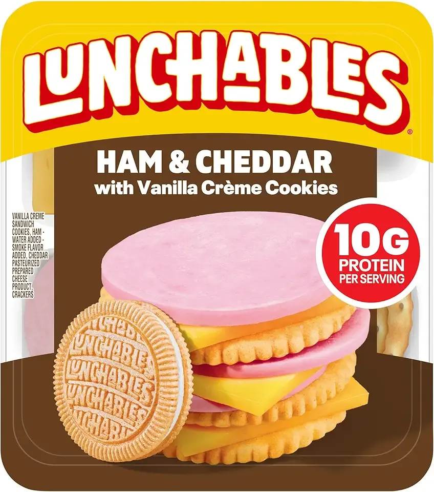 Lunchables Ham & Cheddar with Vanilla Creme Cookies, 3.5 oz Pack