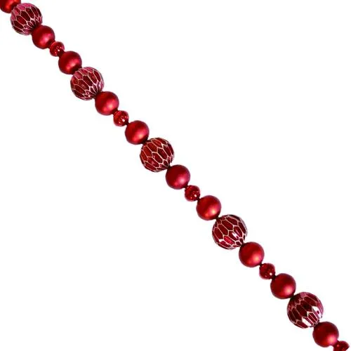 Enchanted Forest® 6' Red 3.15" Shatterproof Ornament Garland